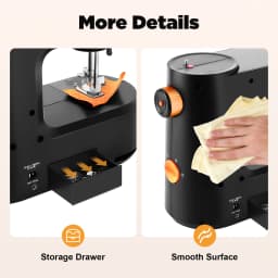 Mini Sewing Machine 2-in-1 Electric & Foot Pedal, Portable Sewing Machine with 5 Stitch Patterns & LED Light for Beginners