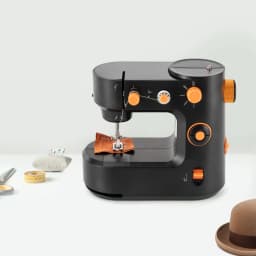 Mini Sewing Machine 2-in-1 Electric & Foot Pedal, Portable Sewing Machine with 5 Stitch Patterns & LED Light for Beginners