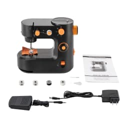 Mini Sewing Machine 2-in-1 Electric & Foot Pedal, Portable Sewing Machine with 5 Stitch Patterns & LED Light for Beginners