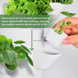 14-Layer Vertical Hydroponic Grow Tower, 70 Slots Indoor Grow Tower with Water Tank Hydrating Pump, Timer, Adapter for Vegetables, Fruits