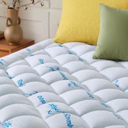 Queen Mattress Topper, Viscose Derived From Bamboo Thick Pillow Top Mattress Pad With Deep Pocket, Naturally Cooling For Hot Sleepers, Soft For Back Pain Relief