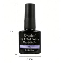 Ovanlee 12-Color Double Light Cat Eye Nail Gel Kit – 8ml High-Pigment Magnetic UV Polish, Requires Black Base for 3D Galaxy, Crystal Ball & Holographic Nail Effects