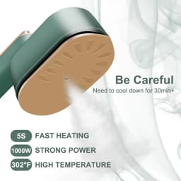 mini Clothes Steamer Iron Steamer 2 in 1 Rotatable 180 Degrees Handheld Steam Iron (Green)