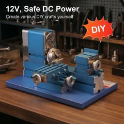 Metal Mini Lathe Machine, 36W 20,000RPM Precision Lathe for Wood & Soft Metals (Copper, Aluminum) in DIY, Model Making, Crafts & Education
