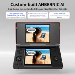 Anbernic RG DS Flip Retro Handheld Game Console 4" IPS 640*480 Dual Screen Android 14/Linux 64-bit Dual OS 4000mAh DS Portable Games Player Supports AI Wifi Streaming RixelHK Gifts