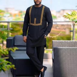 African Native Outfit Dashiki Male Pant Sets To Dress Luxury Designer Elegant Suits Clothes For Men New 2Pc Ethnic Abaya Costume