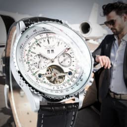 JARAGAR Fashion Tourbillon Automatic Mechanical Watch for Men Multifunctional Small Dials Sports Mens Watches Top Brand Luxury Business Wristwatches