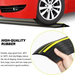 Garage Door Bottom Seal Strip, Weatherproof EPDM Rubber Threshold, Fits All Standard Doors, Easy for DIY Homeowners, No Adhesive (33Ft, Black)