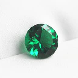 1pc Emerald Loose Gemstone Round Cabochon 7X7mm, Polished Green Round Cut Stone for DIY Jewelry Craft Making Pendant Setting Mineral Specimen Collection