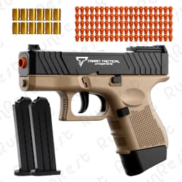 100 rounds of bullets, 12 shells, and 2 shells soft bullet guns, sand colored toy pistols, new toy shooting guns, outdoor sports Halloween and Christmas Gift