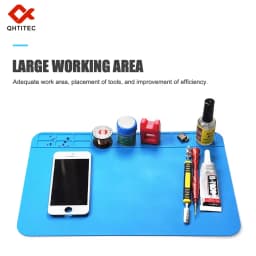 USA Warehouse Heat Resistant Silicone Soldering Mat Anti-static Insulation Work Pad For Phone Laptop Electronic Repair Maintenance Platform