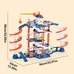 Large Rail City Multi-Layer DIY Parking Lot Building Set - DIY Assembly Adventure Racing Track Slot Cars for Children Boys Christmas Gifts Ship from US Warehouse Fast Delivery