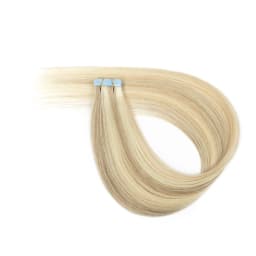 Seamless Invisible Mini Tape In Human Hair Extensions Double Sided Natural Straight Hair 12Inch To 20Inch 10Pcs Set Black Brown Blonde Side Hair Pieces