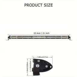 22-inch Single Row Off-Road Vehicle Light - LED Ultra-Thin Single Row Driving Light with Mixed Beams for Trucks, Cars, Engine Bays, Boats, ATVs, UTVs, SUVs 12V 24V