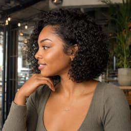 TIMOPOL 13x4 Lace Front Human Hair Short Bob Wig, 8 Inch Jerry Curly #1B Natural Black Glueless Pre Plucked with Baby Hair Curly Wig for Black Women