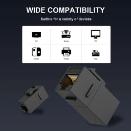 ZoeRax 24PCS Keystone Jack Rj45 Coupler Inline Coupler for Cat7/CAT6A/CAT6/CAT5E Female to Female Insert Coupler