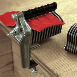 The Hobbyworker Faux Leather Lace Stripper - Precision Table Top Cutter for Fringe, Braiding, and Belt Making - Durable Metal Faux Leather Craft Tool with Adjustable Blade and Safety Features, Precision Cutting|Professional Look|Durable Metal Build