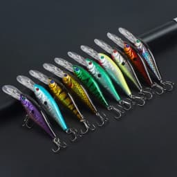 10pcs Topwater Minnow Fishing Lures Artificial Bait Set Swimbait 10cm 10g