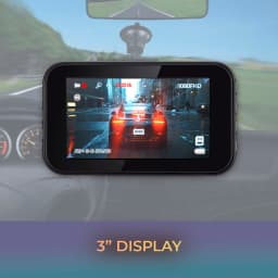 1080P HD Dash Cam with 3 Inch Display Screen, 140 Wide Angle View, G-Sensor Emergency File Locking, Loop Recording & 32GB MicroSD Card Included for Vehicles