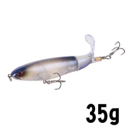 10pcs Topwater Floating Fishing Lures Rotating Tail for Bass 14cm/5.52in 35g