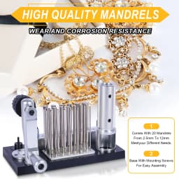 Manual Jump Ring Maker Kit with 20 Mandrels 2.5-12mm Wire Drawing Machine Professional Stainless Steel Manual Wire Winding Machine for DIY Jewelry Maker