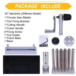 Manual Jump Ring Maker Kit with 20 Mandrels 2.5-12mm Wire Drawing Machine Professional Stainless Steel Manual Wire Winding Machine for DIY Jewelry Maker