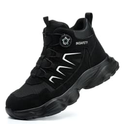 All Seasons Steel Toe Work Footwear for Men Women Impact Resistant Steel Toe Cap Sneakers Boots Lightweight Comfortable Industrial Safety Shoes Wear Resistant Durable for Construction Labor Daily Use Full Sizes Perfect Labor Day Father’s Day Gift