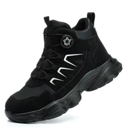 All Seasons Steel Toe Work Footwear for Men Women Impact Resistant Steel Toe Cap Sneakers Boots Lightweight Comfortable Industrial Safety Shoes Wear Resistant Durable for Construction Labor Daily Use Full Sizes Perfect Labor Day Father’s Day Gift