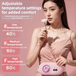 USB Charging Portable Menstrual Heating Pad Adjustment Warmth Electric Heating Belt Fast Heating Quiet for 5V1800mAh