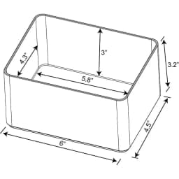 Medium Transparent Plastic Bathroom Tray, Cube‑Shaped Storage Organizer with Raised Sides, Open‑Top Counter Tray