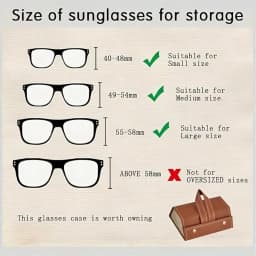 Travel Sunglasses Organizer Case with 5 Slots – Holds Multiple Pairs, Portable Glasses Storage for Men and Women