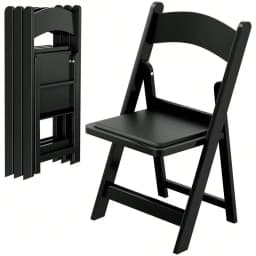 4pcs Resin Folding Chairs With Padded Seats, Indoor Outdoor Folding Chairs, Comfortable Foldable Chairs For Wedding, Party, Res
