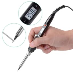JCD 80W Electric Soldering Iron with LCD Digital Temperature Display Adjustable Heating Tip for Precision Soldering 220V/110V