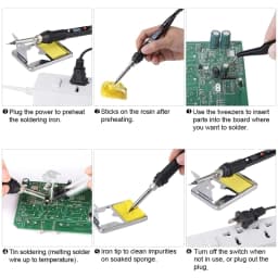 JCD 80W Electric Soldering Iron with LCD Digital Temperature Display Adjustable Heating Tip for Precision Soldering 220V/110V