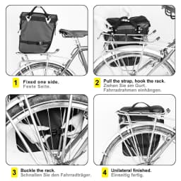 Rhinowalk Bike Pannier Bag Big Capacity Trunk Bag 3 in 1 Road Bicycle Cycling Double Side Rear Rack Seat Storage Bag For MTB