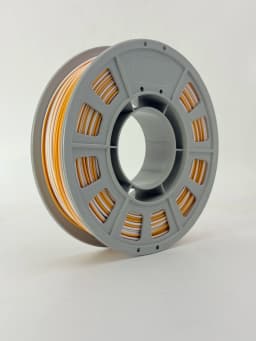 Dual-Color Co-Extruded PLA 3D Printer Filament, 1.75mm, 300g Spool, Yellow and White Silk Shine FDM Printing Material