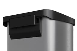 13 Gal / 50L Stainless Steel Step Trash Can – Soft Close Plastic Lid, Liner Rim, Rear Handle, Rustproof Kitchen Garbage Bin, Silver