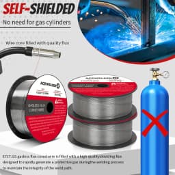 ACEWELDER Flux Core MlG Welding Wire 0.030/0.035 Inch Low Splatter Carbon Steel Gasless MlG Welding Wire 2-Pounds (3 Pack)