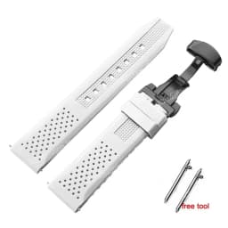 16mm 18mm 20mm 22mm 24mm for Seiko for Omega Rubber Watch Strap Quick Release Breathable Butterfly Band