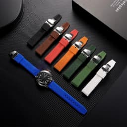 16mm 18mm 20mm 22mm 24mm for Seiko for Omega Rubber Watch Strap Quick Release Breathable Butterfly Band