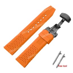16mm 18mm 20mm 22mm 24mm for Seiko for Omega Rubber Watch Strap Quick Release Breathable Butterfly Band