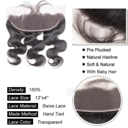 Peruvian Human Hair Bundles With Closure Body Wave Raw 3 4 Bundles With 4x4 5x5 HD Lace Closure Virgin Weave With 13x4 Frontal