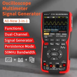 ZOYI 703S 3-in-1 Oscilloscope Multimeter with 3.5 Inch IPS Display,25000 Counts, Dual Channel 50MHZ Bandwidth,280MSa/s High