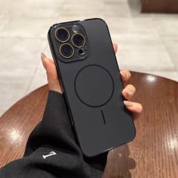 Electroplated Protective Case with Magnetic Phone Case for IPhone 17 16 15 14 13 12 Pro Max Camera Lens Protection Back Cover