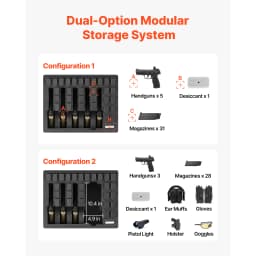 SucceBuy Hard Pistol Case Hard Gun Case with XPE Foam Lining Waterproof Pistol Box with Customizable Interior for Gun Lenses
