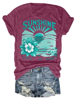 Women's plus size tank top Sunshine State Of Mind Flower Suitable for sports and daily wear womens clothes summer beach vacation