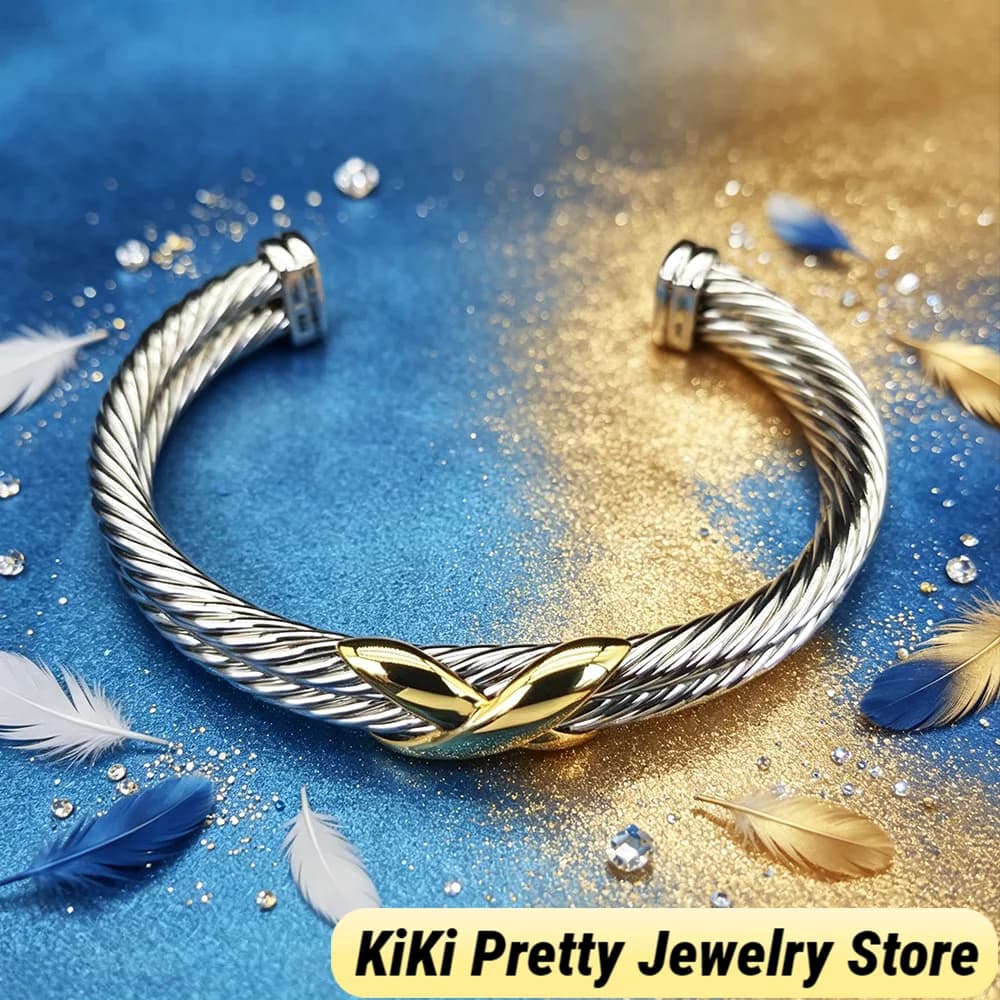 2026 New Fashionable Bracelets of Different Thicknesses, with A Double Layered Design Feel,Valentine's Day Gift for Daily Wear