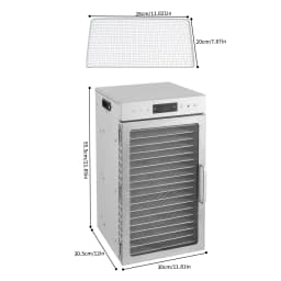 18 Trays Food Dehydrator 304 201 Stainless Steel Fruit Dryer 800W Commercial Food Dryer Machine for Meat, Fruit, Beef, Pet Food