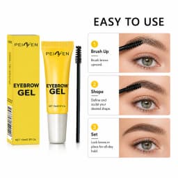 Clear Eyebrow Gel 3PCS Set, Strong Hold Waterproof Brow Shaping Gel, Natural Fuller Brows Makeup, Flake-Free Brow Lamination