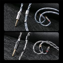 KBEAR P34 HiFi Earphone Upgrade Cable 5N OFC Silver-plated Headphone Cable With Interchangeable Plug Design For Wired Headset